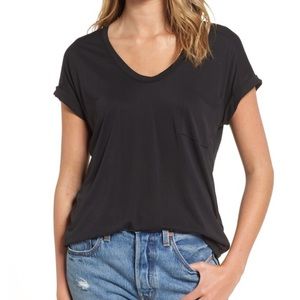 Lush black pocket tee